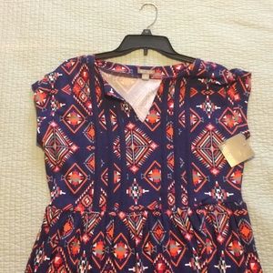 Falls Creek Navy Native American🇺🇸Print Dress 👗